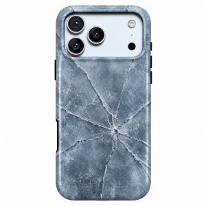 Shatter Point | Blue Cracked Glass Phone Case — view 1