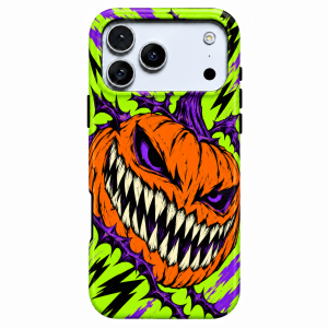 Thorn Grin | Neon Jack-o'-Lantern Phone Case — view 1